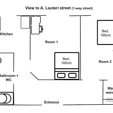 Comfortable 50m2, 2br In The Center شقة